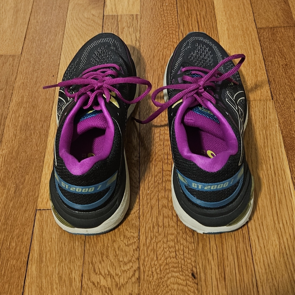 ASICS GT-2000 7 Running Shoes Black/Purple - Picture 2 of 5